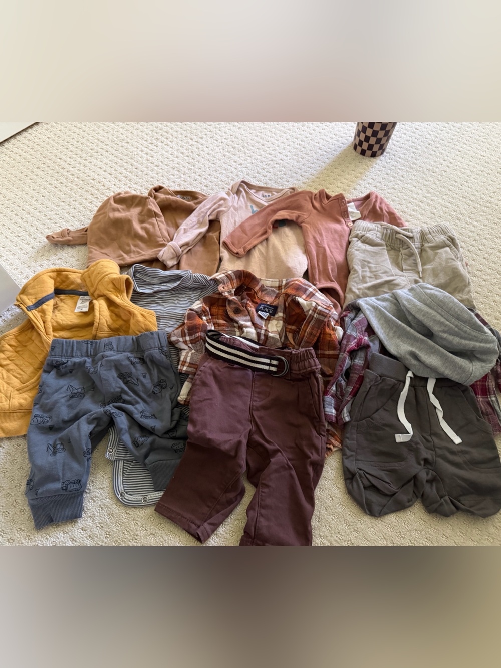 4. Baby 0-3 month Clothes Bundle- matching outfits and bodysuits